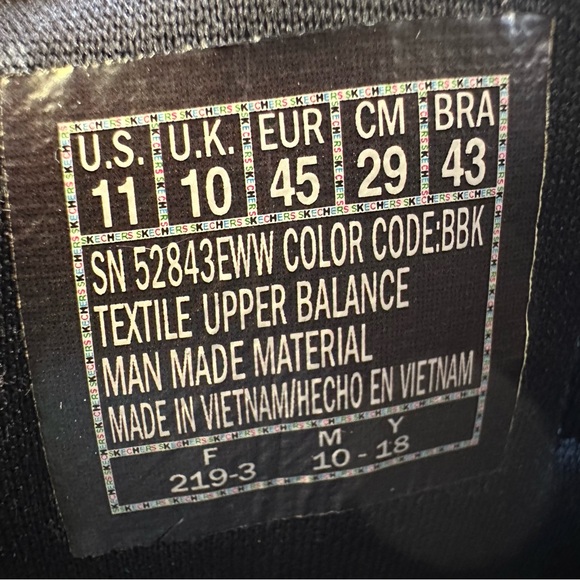 Skechers Sport Shoes Men 11 Wide Black Skech-Flex 3.0 Athletic Running Elastic - Picture 8 of 8